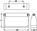 Toilet Roll Holder Set Cubicle Fittings Aluminium fittings for 17-21 mm board partitions Satin anodised finish - view 2