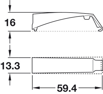 Surface Mount Short Version for K Push Tech Door Catch Anthracite - view 4