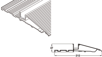 Threshold for Folding Patio Doors Slido Fold 100-U Top hung end folding system Satin anodised finish