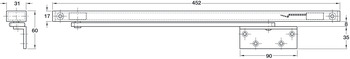 OH Door Holder Inward 90-130D Silver - view 2
