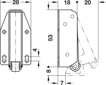 Spring Catch Quick for Screw Fixing Automatic Burnished - view 2