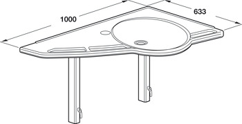 Ropox Support Washbasin Basic RH Wht - view 3