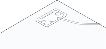 Cable Outlet Rect 55x105mm Plastic Black - view 3