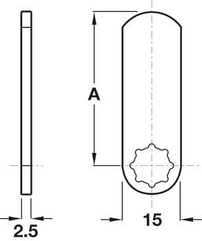 Padlockable Cam Lock-Cam Stght 40mm Steel - view 2