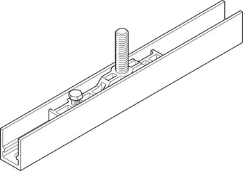 Fitting Set for Sliding Interior Doors Hawa-Junior 120/B Top hung system for low headroom doors For 1 door - view 5