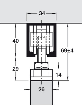 Complete Set for Sliding Interior Doors Hawa-Junior 80 Top hung system For 1 door Junior 80/Z with SoftMove 80 - view 2