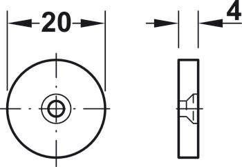 Door Hldr Magnetic Wall 10kg Plastic/Steel Brw - view 2