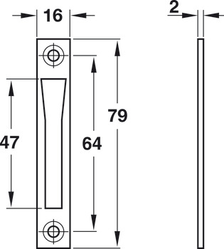 Startec Budget Lock - Strike Plate - view 2