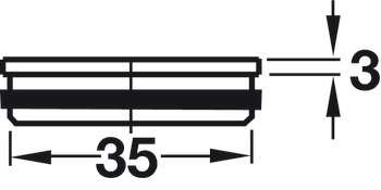 D38mm Flat End Cap Brs PC - view 2