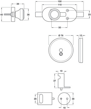 Indicator Bolt Set 17-21mm Aluminium SA - view 2