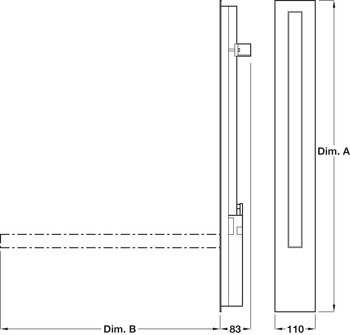 PBA ProCAP Drop Down Rail 852x600mm Grey - view 3