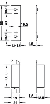 Startec DIN Mort Deadlock 55/84 Sqr SSS - view 3