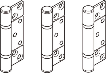 Hinge Set Inward Opening for Folding Patio Doors Slido Fold 100-U Top hung end folding system Gold finish