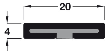 Intumes Strip FD60 2100x20x4mm Brw - view 2