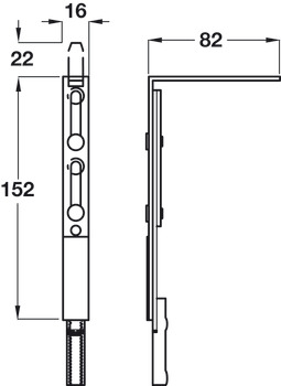 Security Shoot Bolt Steel Bright Zinc Plated - view 2