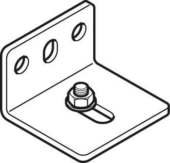 Side Fixing Mounting Bracket for Sliding Wooden and Glass Interior Doors Slido D-Line11 Top hung system Galvanised steel finish