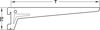 Flange Bracket 2 Hk 70x2x230mm 55kg Wht - view 2