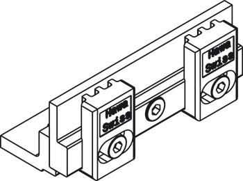 Fitting Set for Sliding Interior Doors with Simultaneous Action Hawa-Symmetric 80 Top hung system For 2 bi-parting doors - view 3