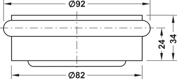 Puck Door Stop/Floor 1.1kg D92/82mm SSS - view 2
