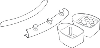 Accessory Kit for Swing Washbasin Ropox Grey finish - view 2
