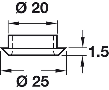 Cylinder Rosette D19mm Brass B.Nickel - view 2