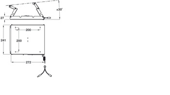 Swivel Bracket Manually Operated Up to 30° swivel Black finish - view 2