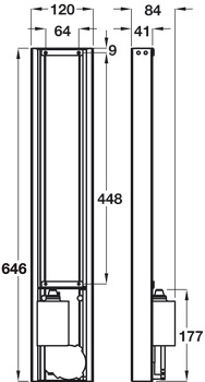 LED TV/Monitor Lift 460mm 2 Sec wo AutoR - view 2