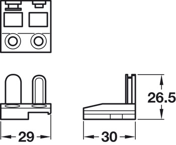 Stud Plate Kit Combines Night Vent and Shoot Bolt Keep Diecast Zinc Left and right plates - view 2