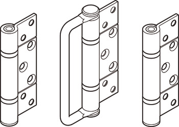 Hinge Handle Set for Folding Patio Doors Slido Fold 100-U Top hung end folding system Gold finish