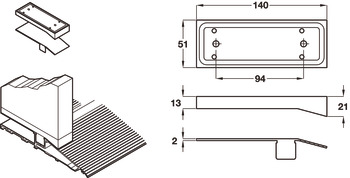 Threshold Jamb Kit for Folding Patio Doors Slido Fold 100-U Top hung end folding system Black finish