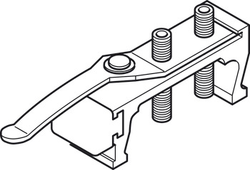 Track Stopper for Sliding Interior Doors Hawa-Junior 80 Inox Top hung system For adjustable mounting