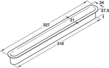 Paper Guide Slot Liner 318x25mm Plastic Black - view 2