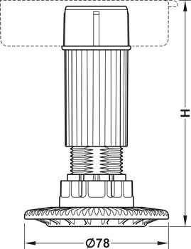 AXILO 78 Plinth Foot/Shaft Plug 60mm - view 2