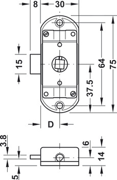 Piccolo Nova Lock Case 7/15mm RH NP - view 2