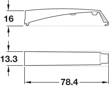 Surface Mount Long Version for K Push Tech Door Catch Engineering plastic Anthracite - view 3