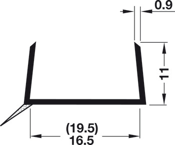 Plinth Seal Profile 16x2500mm White - view 2