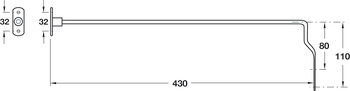Filing Rails for Drawer Length 450 mm Screw fixing Chrome plated finish - view 2