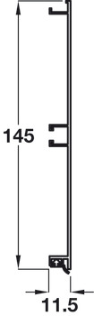 Plinth Panel 145x3000mm Anodised Brz - view 3