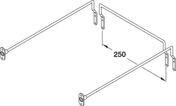 Filing Rails with Stop Rails for Drawer Length 450-550 mm Screw fixing For drawer length 450 mm - view 3
