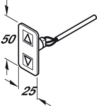 Spare Control Switch for Flexi Height Adjustable Worktop System Ropox Black finish - view 2
