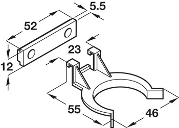 Plinth Panel Clip Screw Plastic Bkl - view 2