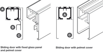Track and Channel for Interior Doors SF and Hawa-Junior Top hung system Top track