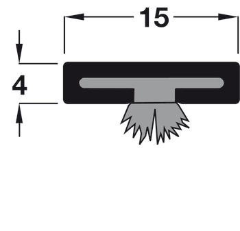 Intumes Strip/Brush FD30 1050x15x4mm Wht - view 2