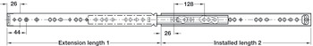 Ball Bearing Drawer Runners Full Extension Load Capacity 16-45 kg Accuride 2642 Installlation length 500 mm load capacity 35 kg - view 3