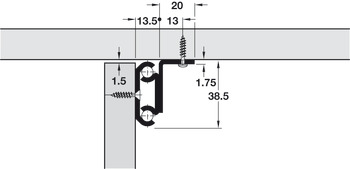 Ext BB Table Run Sgl 90kg 850mm Steel Glv - view 2