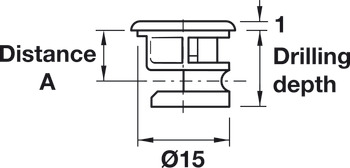 Minifix 15 Housing 16mm w Rim Bright - view 4