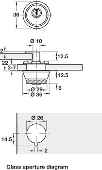 Cylinder Lock Push+Turn H1 - view 3