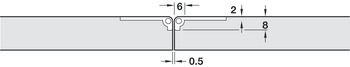 Table Hinge Self Supporting Folding Matt brass - view 3