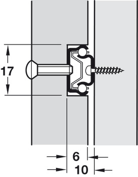 BB Drawer Runner 17mm Groove Sgl 10kg 352-570mm - view 5