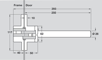 Concealed Door Closer Kit Zinc Alloy with Plated Steel Links Soss For interior doors Bright nickel plated - view 5